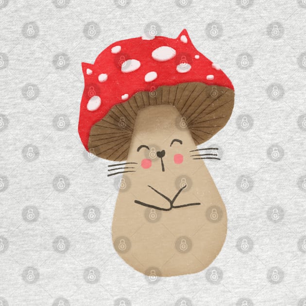 Happy Mushroom Cat by StephersMc